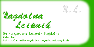magdolna leipnik business card